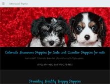 Tablet Screenshot of cottonwoodpuppies.com